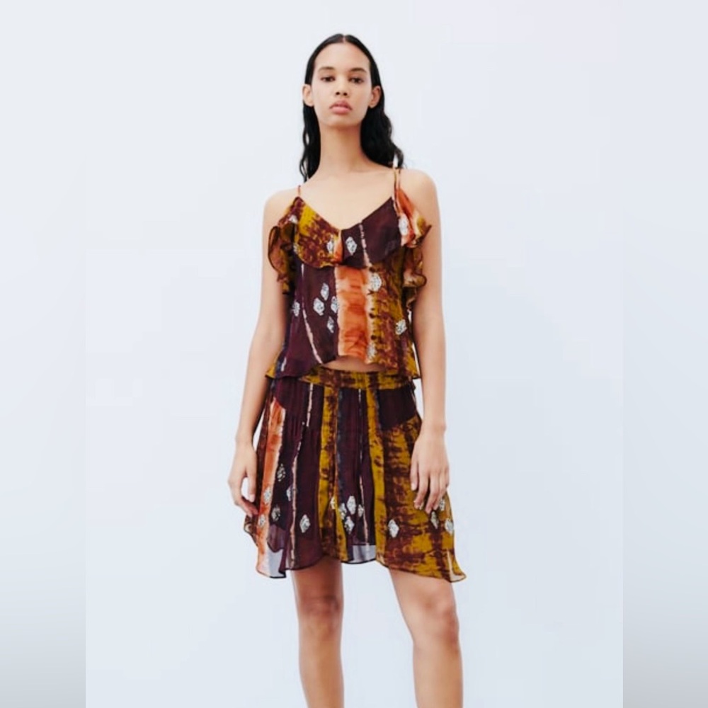 Zara 2 piece set with embroidery. S6